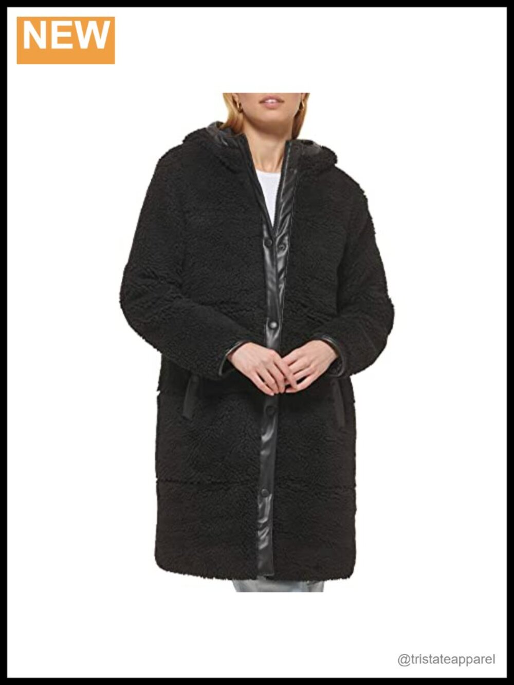 Sherpa Quilted Parka Jacket Long Hooded Winter Coat